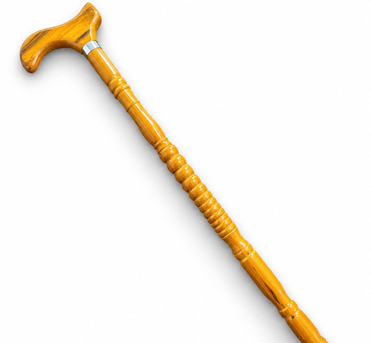 Premium Handmade Wooden Walking Stick (ARTICLE 10 ORANGE)