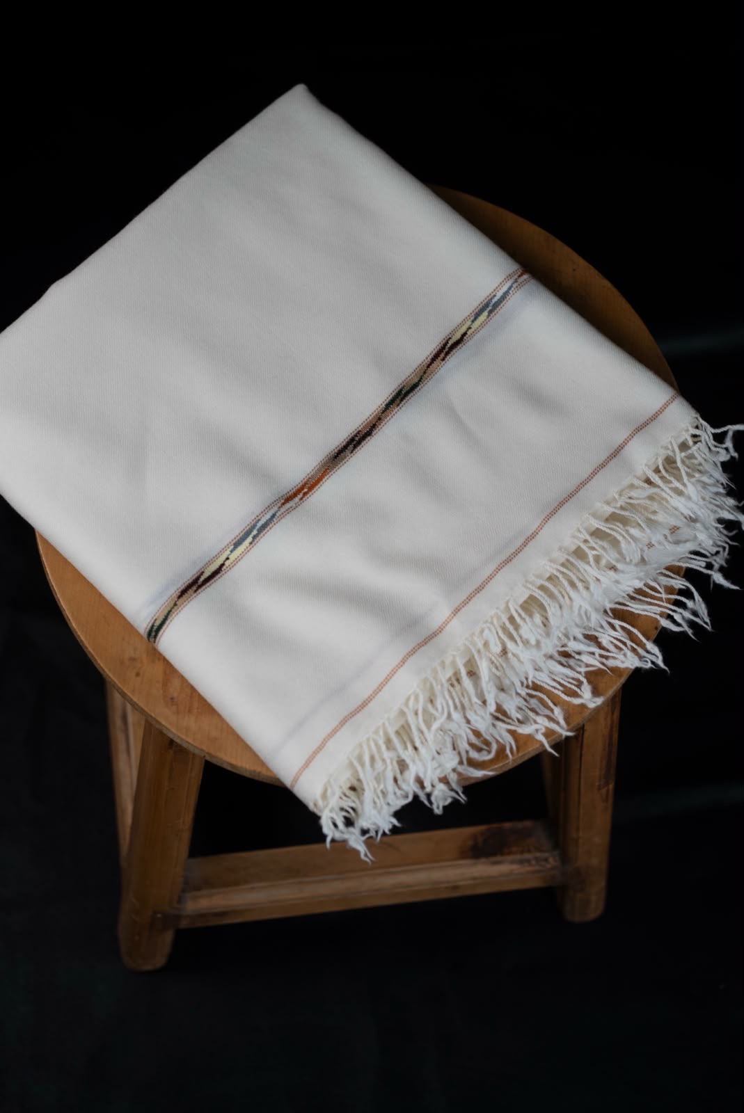 Premium 72 Wool White Shawl