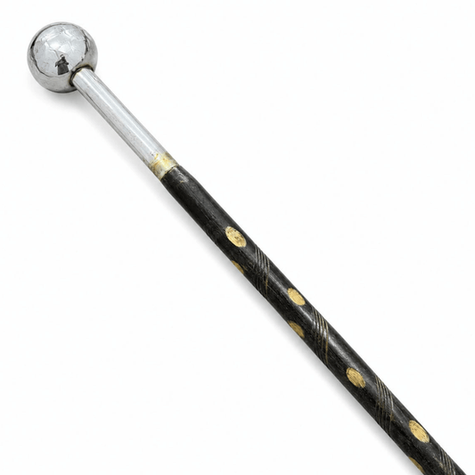 Premium Black Wooden imam masjed  Stick with Metal Handle (ARTICLE 3 BLACK)
