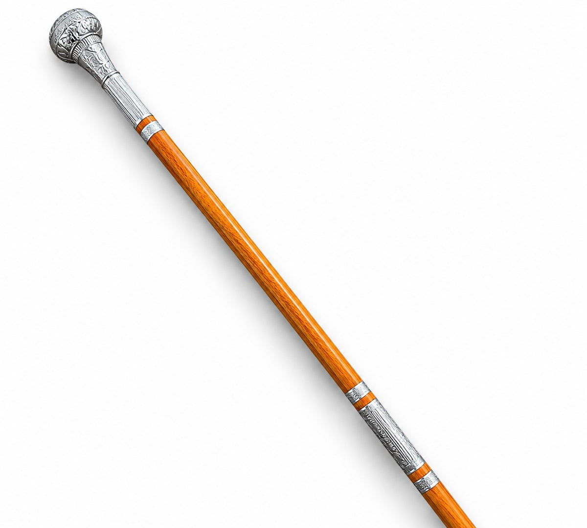 Royal Silver Handle Wooden Walking Stick (ARTICLE 017)