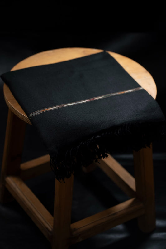 Premium 72 Wool Black Shawl
